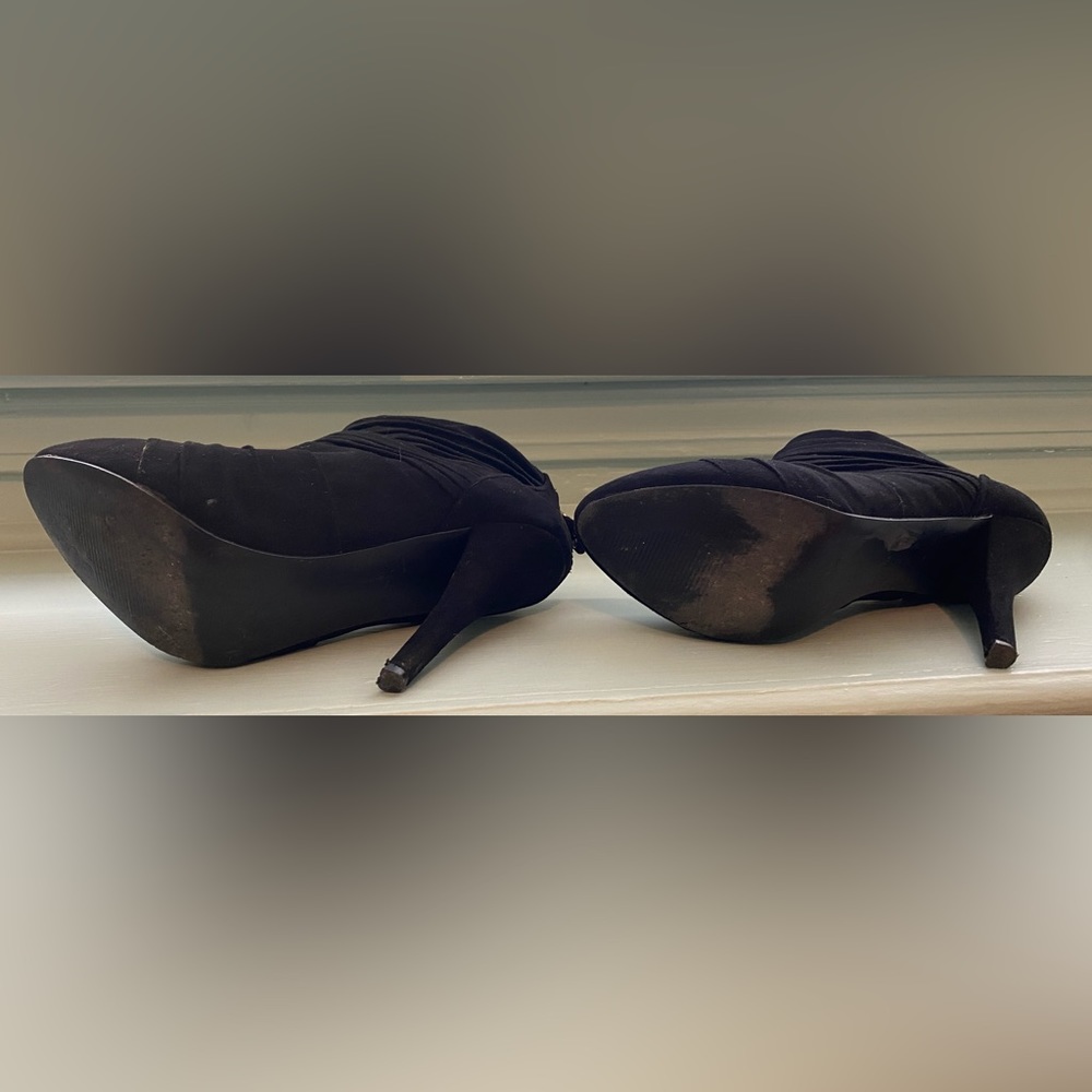 Black Suede Booties by Guess - 7 - Ankle Boots - Picture 3 of 6
